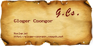 Gloger Csongor névjegykártya